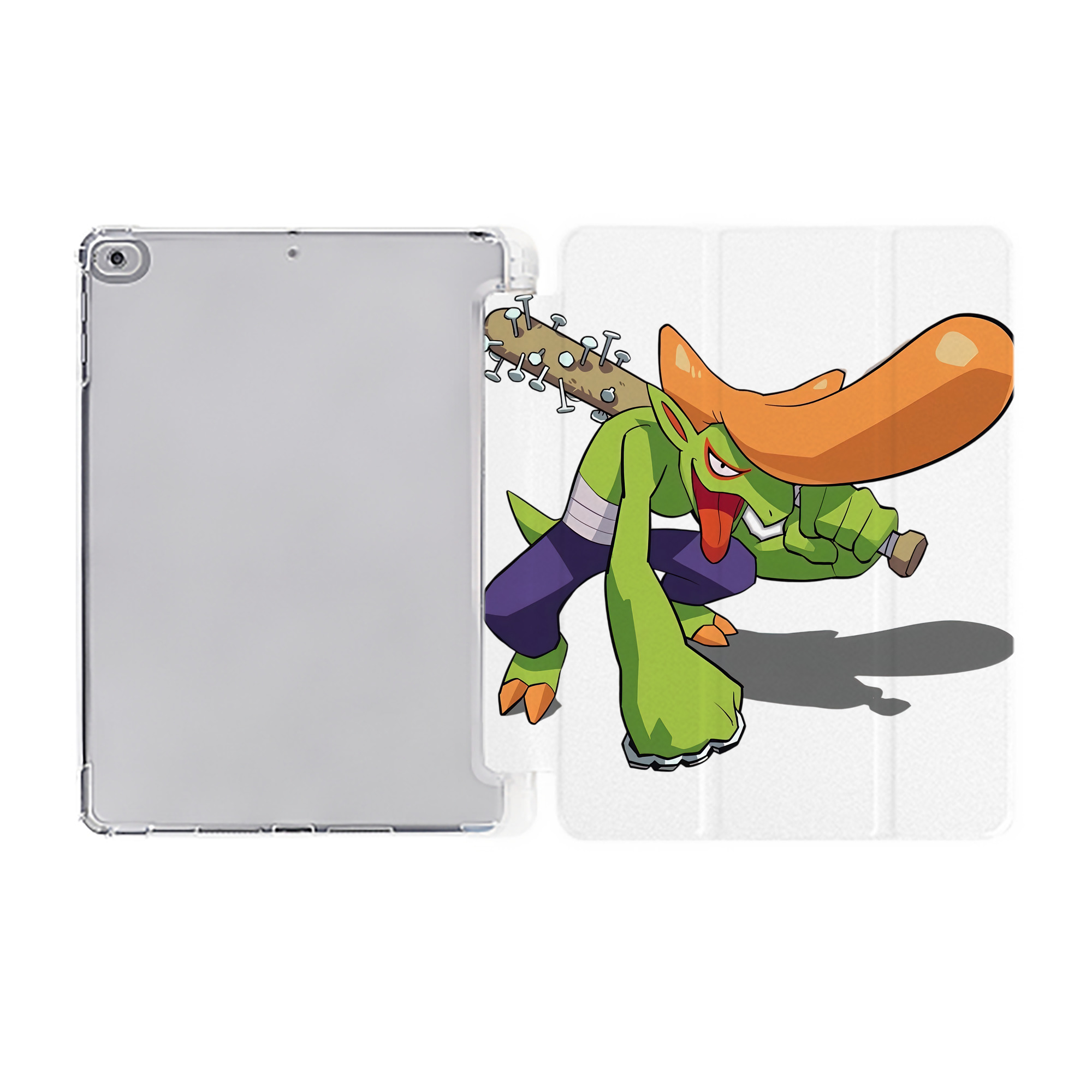（画像用） 妖怪ウォッチ Yo-kai Watch IPad ケース ペン収納付き 三つ折りスタンド PUレザー×シリコン 対応機種9.5/10.5/10.9インチ